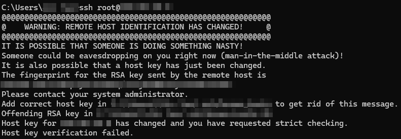 Fix SSH Man-in-the-Middle Warning